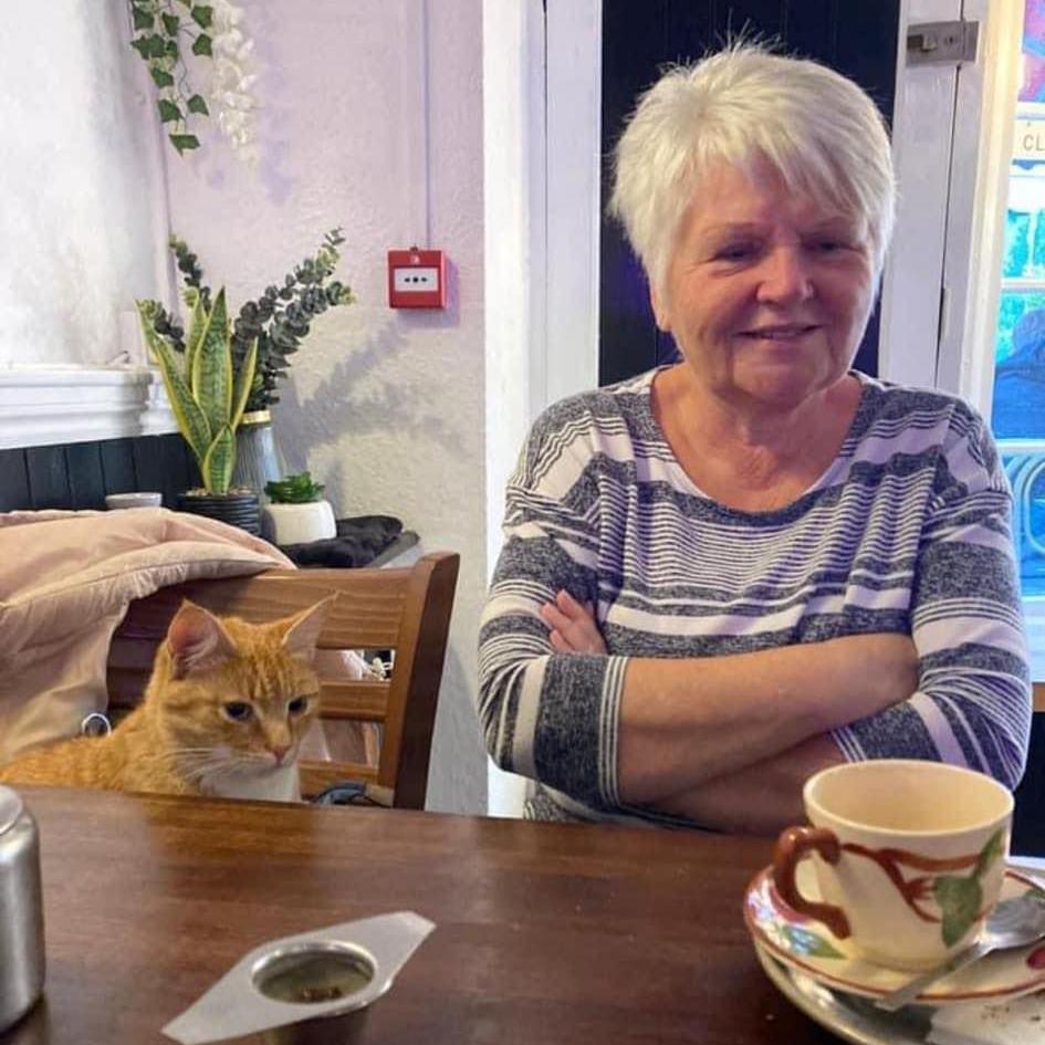 Raymond joins Llangollen resident Eira Critchlow for a pot of tea