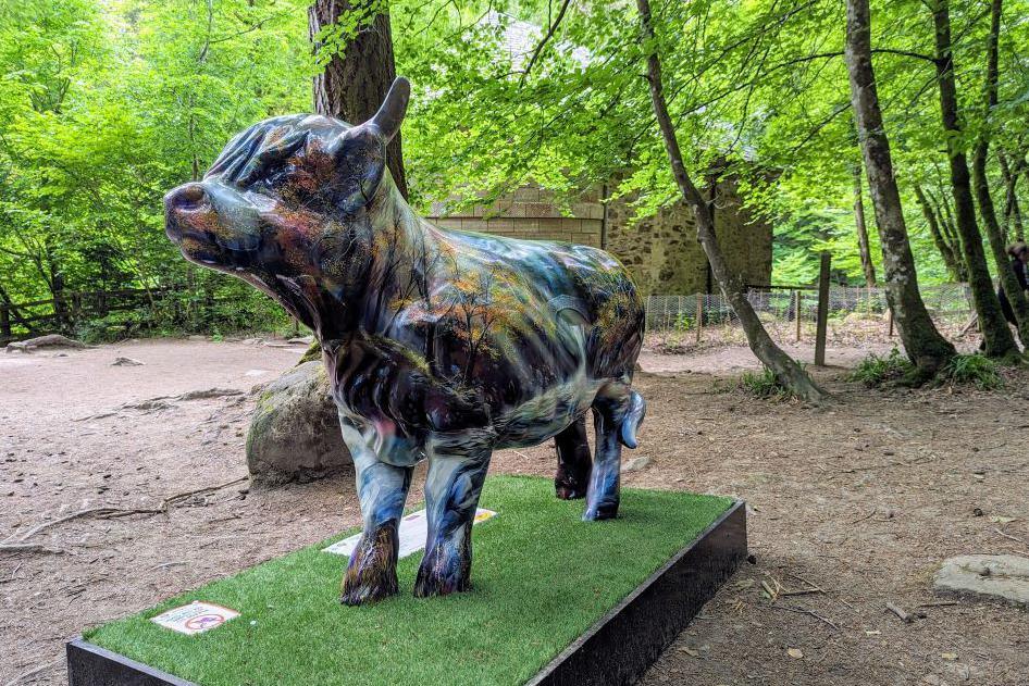 Hairy Highland Coo Trail sculpture at The Hermitage