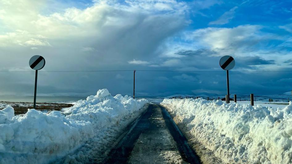 A road in Orphir, Orkney