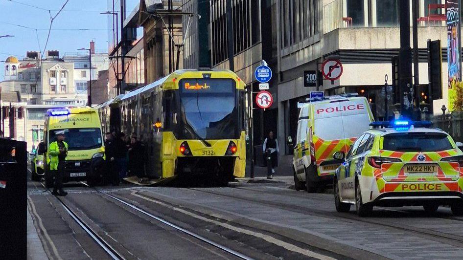 After the collision on Mosley Street in the city centre on Saturday morning