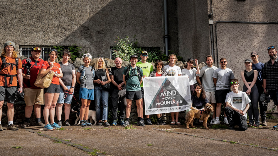 A group of walkers with the charity Mind Over Mountains