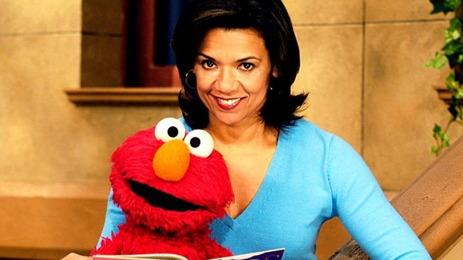 Sonia Manzano and Elmo