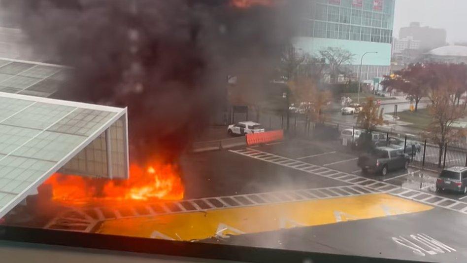 An explosion after an incident on the US-Canada border