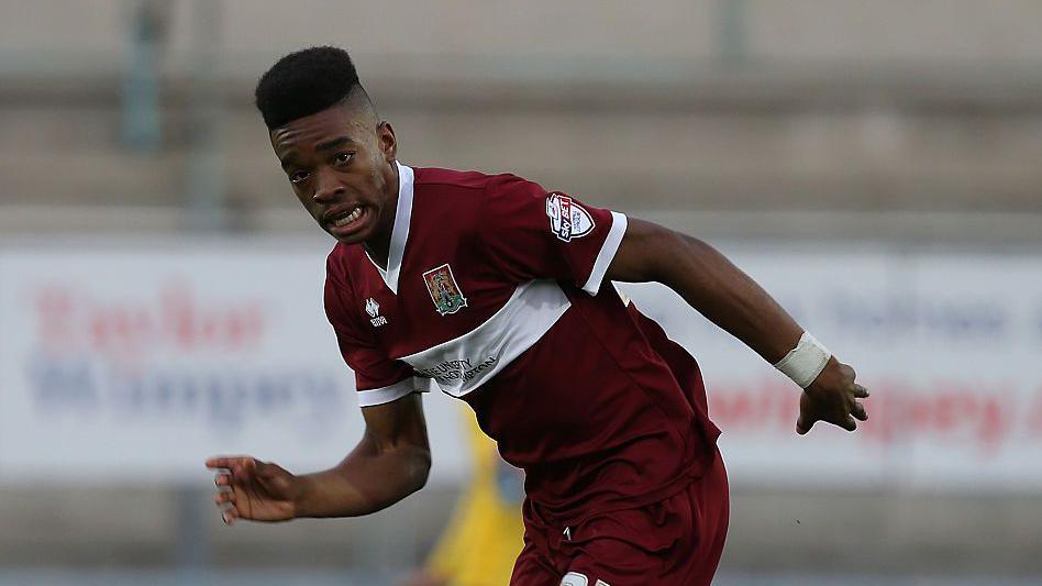 Ivan Toney in action for Northampton