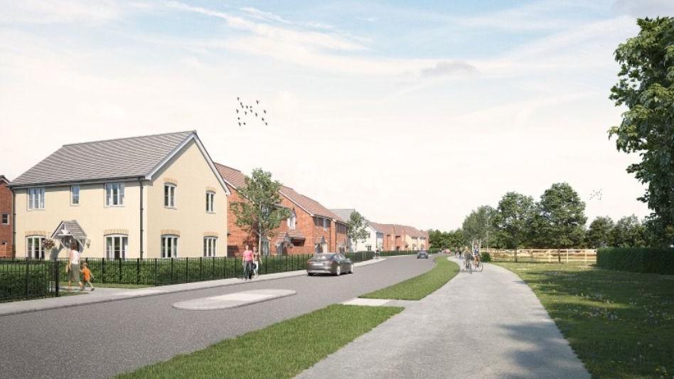 An artist's impression of how the new homes could look