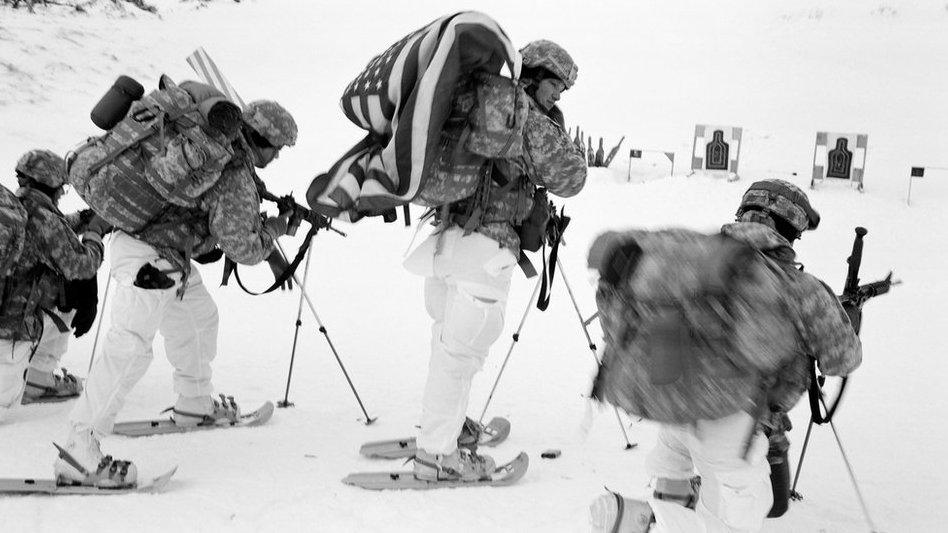 Sergeant Joshua Vermote 25, Student (centre with flag)