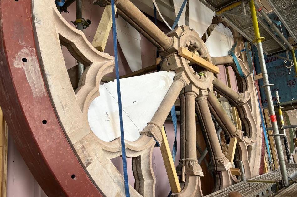 Rose Window restoration work