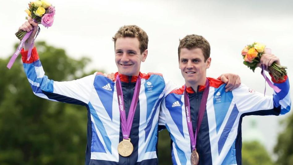 Alistair and Jonny Brownlee in 2012