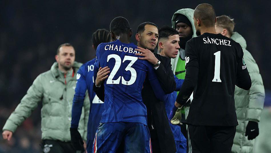 Liam Rosenior embraces Trevoh Chalobah