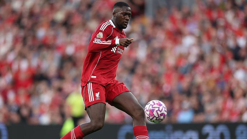 Ibrahima Konate playing for Liverpool