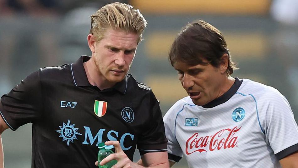 Kevin de Bruyne and Antonio Conte