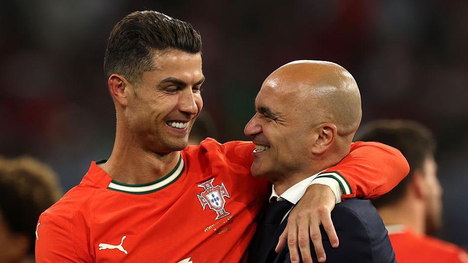 Cristiano Ronaldo and Roberto Martinez