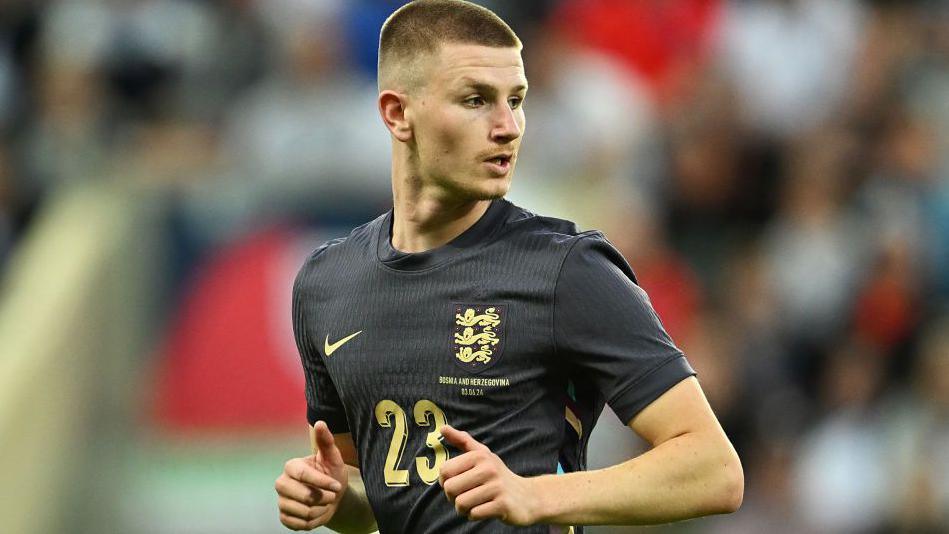Adam Wharton during his only England appearance - 28 minutes as a substitute against Bosnia & Herzegovina in June 2024 under Sir Gareth Southgate.