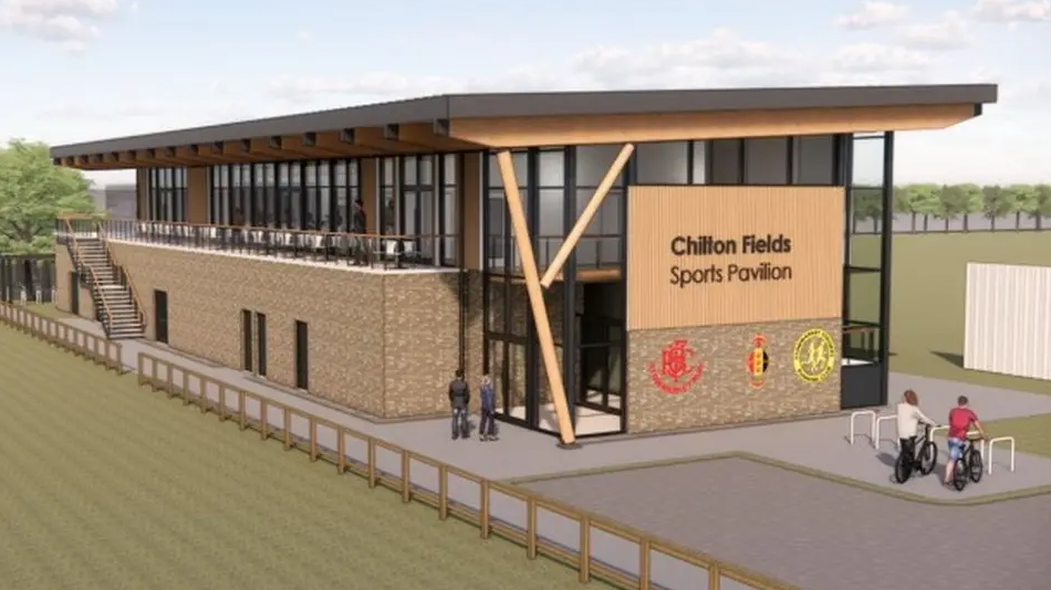 A mocked-up images of what the Chilton Fields Sports Pavilion could look like.