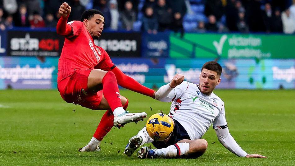 Azeem Abdulai (left) in action for Leyton Orient