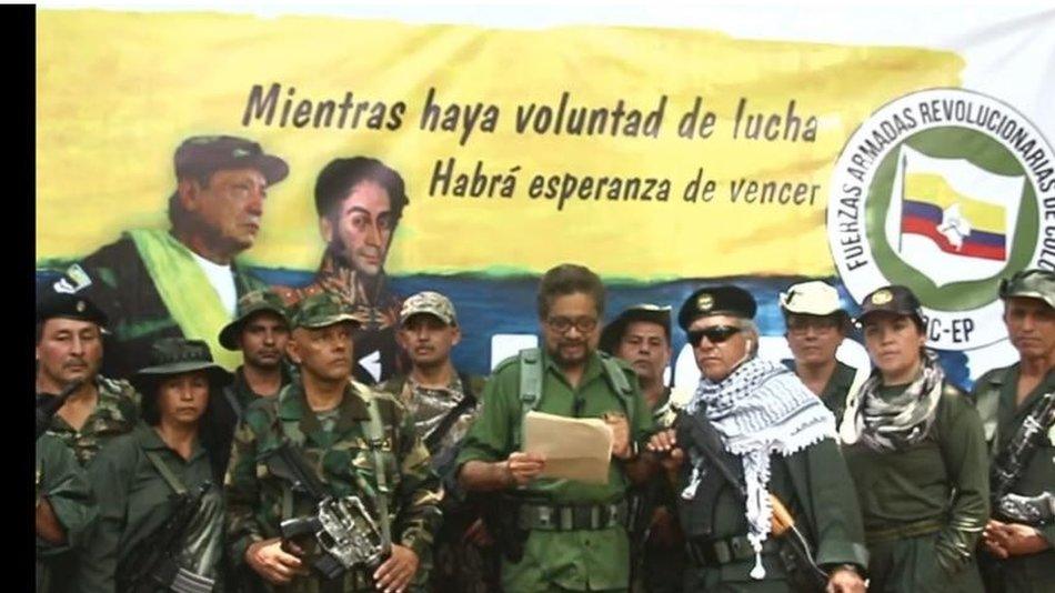 Screengrab of the video released by FARC-EP