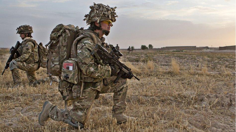 A female soldier in Afghanistan