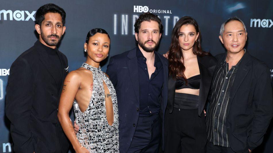 (L-R) Sagar Radia, Myha'la, Kit Harington, Marisa Abela and Ken Leung attend the HBO's "Industry" 