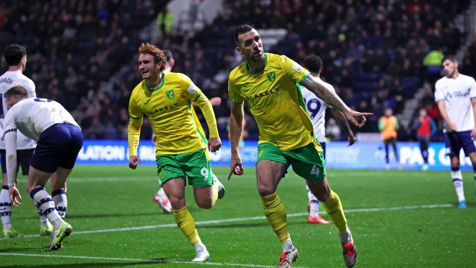 Shane Duffy scores Norwich's second goal to earn draw