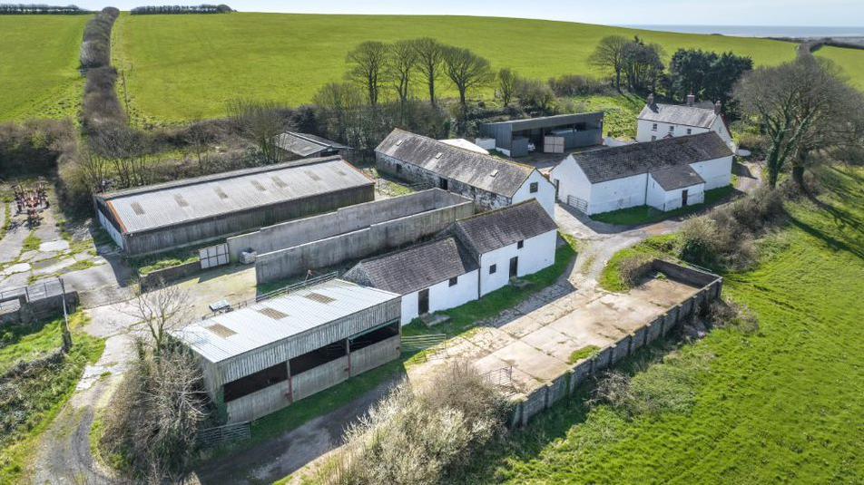 The farm includes a four-bedroom Grade II listed 19th century farmhouse, an annex and traditional farm buildings