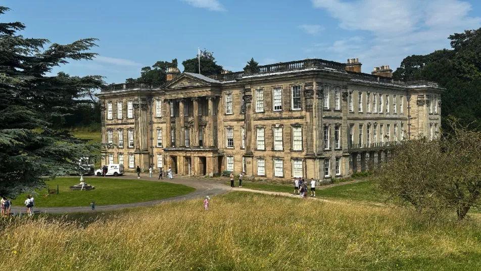 Calke Abbey from near to the walled gardens