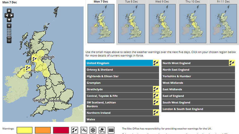 Weather warnings