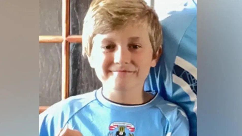 Keaton Slater wearing a Sky Blues shirt 