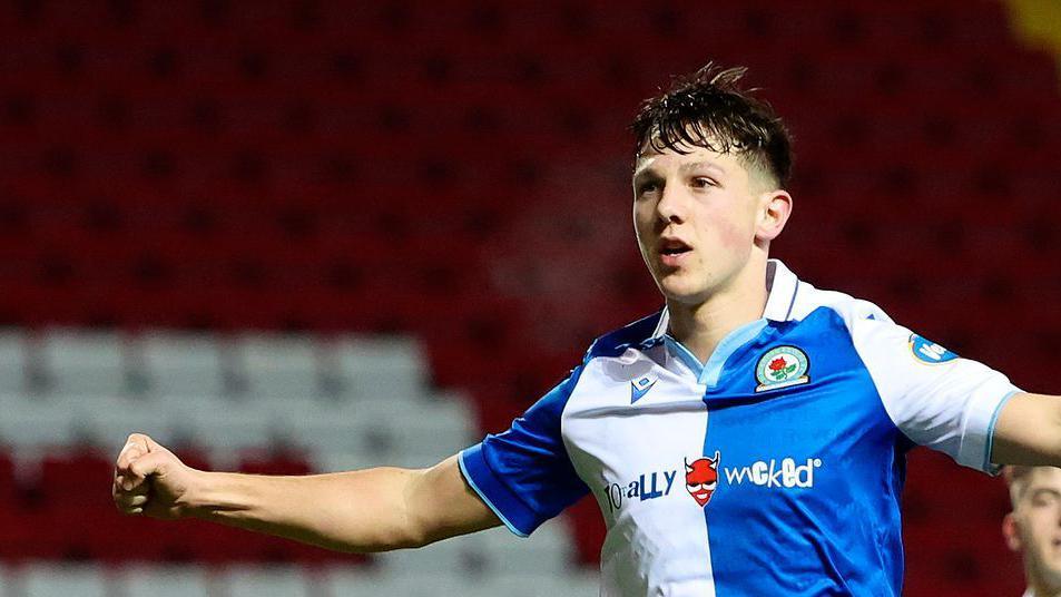 Harry Leonard in action for Blackburn Rovers