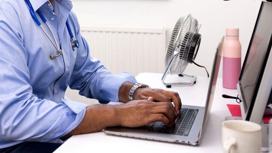 GP on laptop
