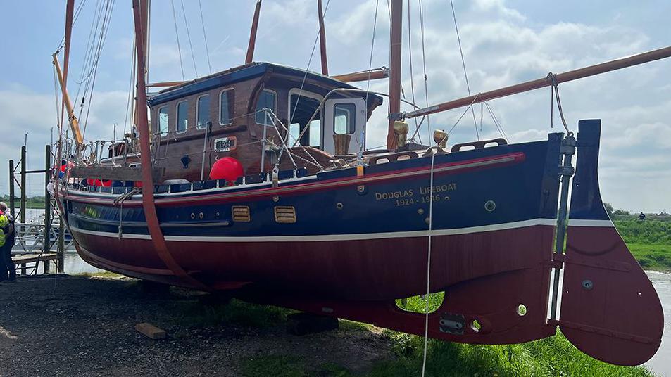 The lifeboat before launch