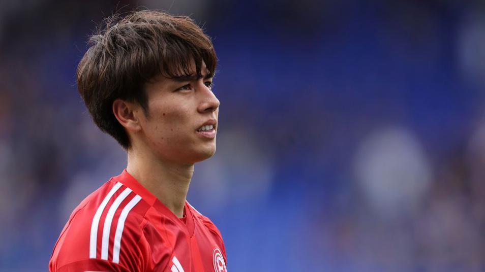 Ao Tanaka in action for German club Fortuna Dusseldorf