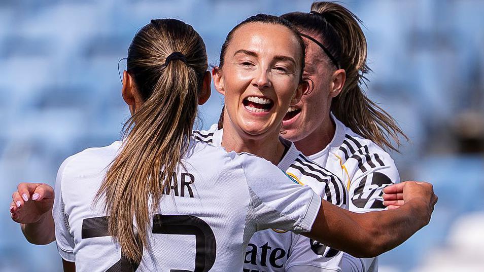 Caroline Weir celebrates with Real Madrid