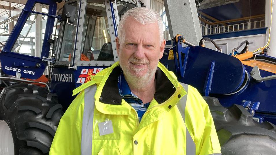 Steve Fitzgerald at the RNLI station in Blackpool