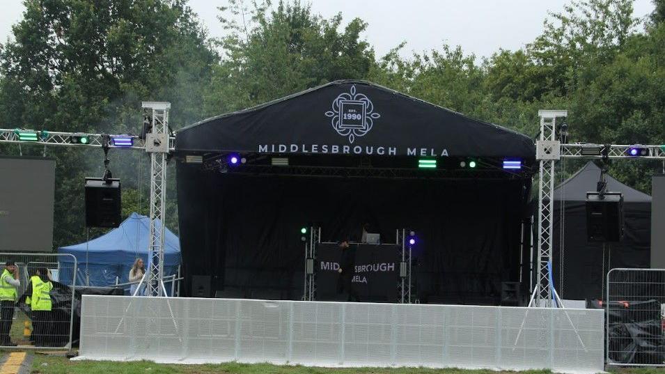 The Middlesbrough Mela stage.