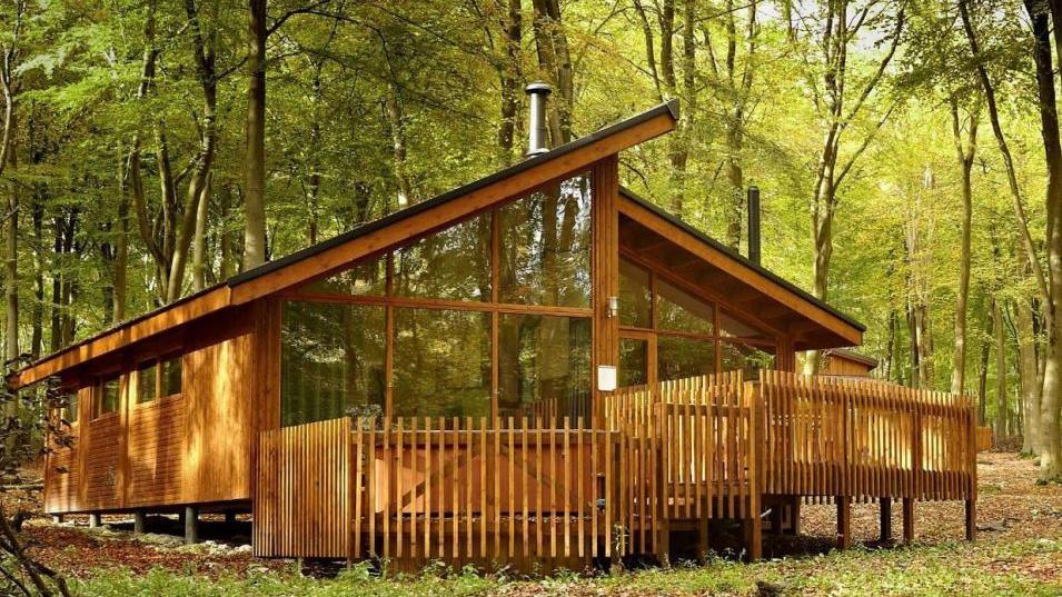 Example of a timber cabin in woodland