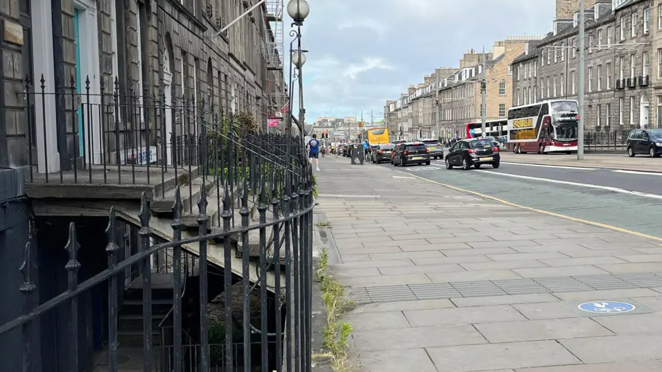 A general view of a basement storage area in York Place, Edinburgh