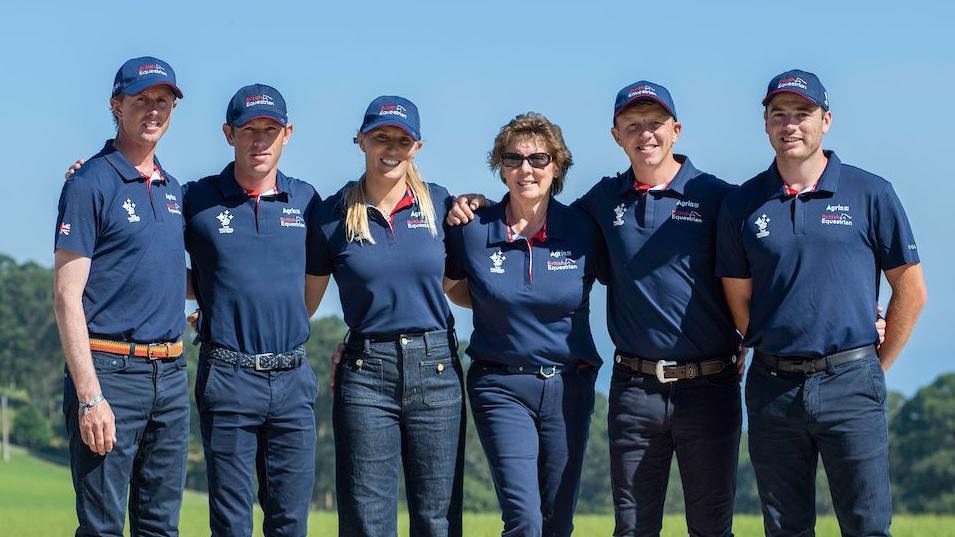 Ben Maher, Scott Brash, Jessica Mendoza, Di Lampard, Matt Sampson, and Donald Whitaker