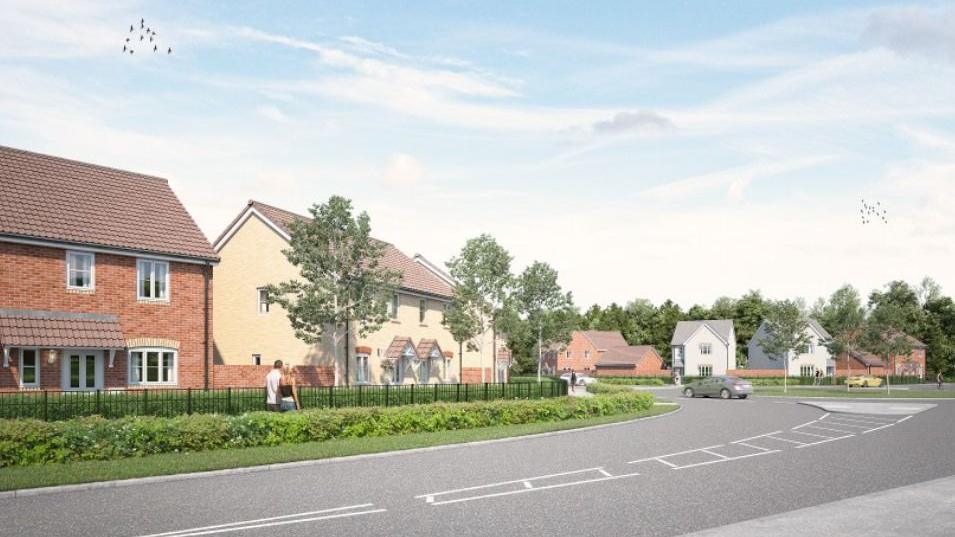 An artist's impression of how the new homes could look