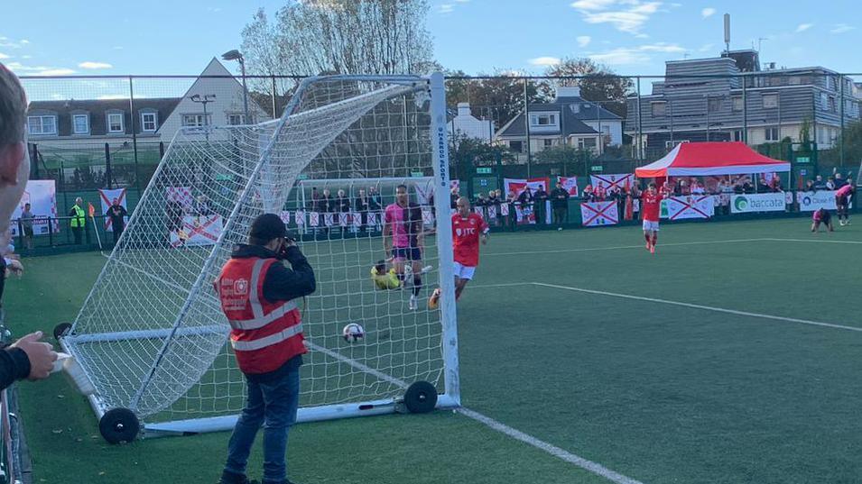 Karl Hinds scores for Jersey