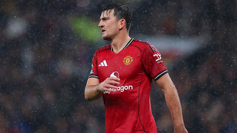 Harry Maguire of Manchester United during the Premier League match against Chelsea 