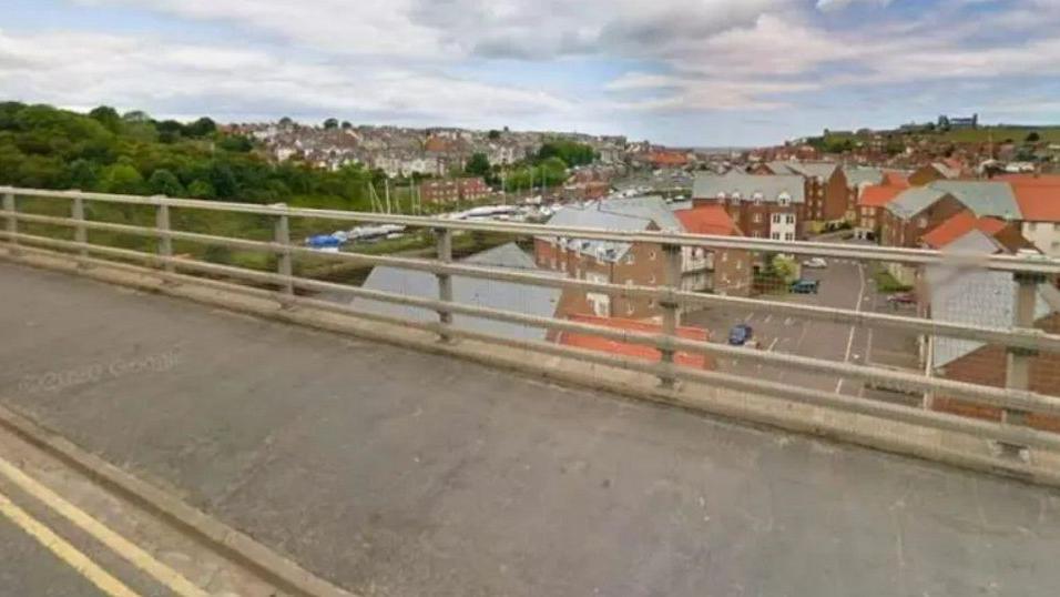Google Street View image of New Bridge takes the A171 across the River Esk in Whitby