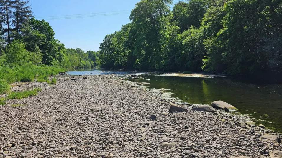low water levels in a river