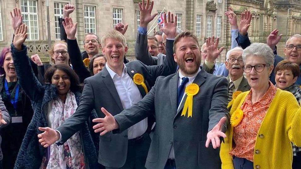 Preston Lib Dems celebrating becoming Preston City Council's main opposition