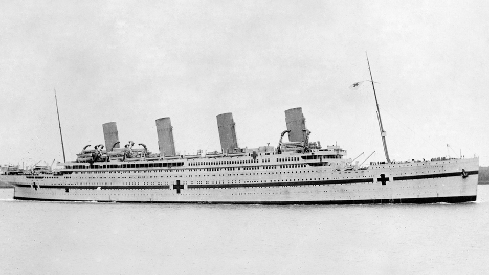 An archive photo of HMHS Britannic