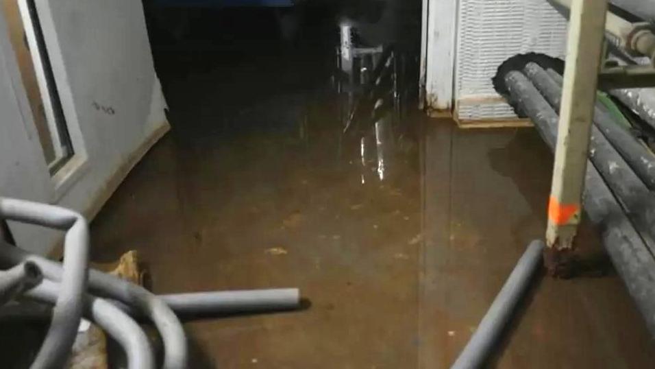 Flooding in the basement at the Princess Alexandra Hospital