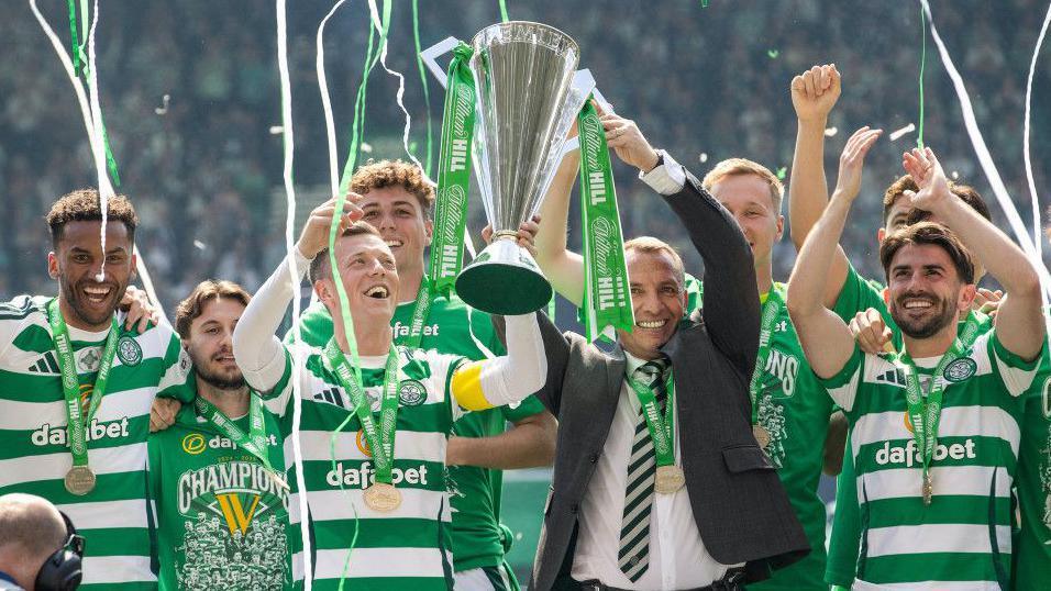 Celtic celebrate their 13th title in 14 seasons back in May