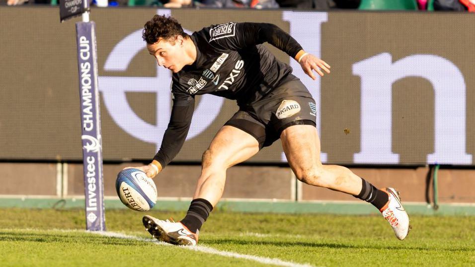 Henry Arundell touches down a try for Racing 92 against Bath in the Champions Cup last season