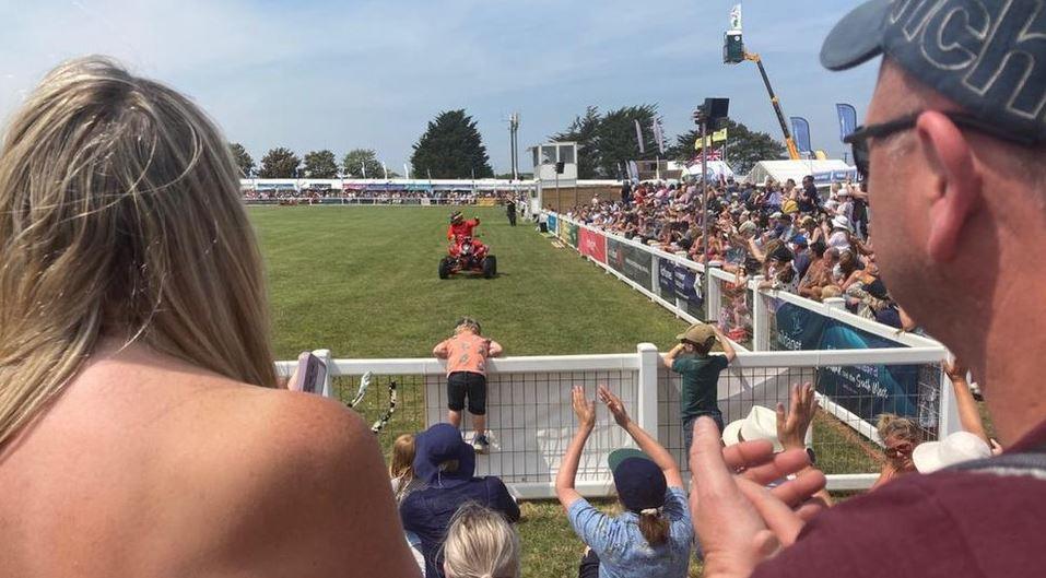 Quad bike stunts at Royal Cornwall Show 