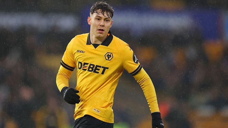 Jorgen Strand Larsen in action for Wolves