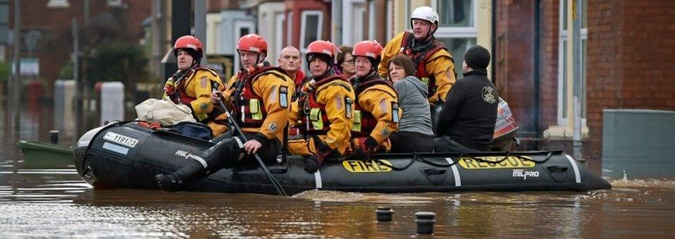 Rescue workers in Carlisle